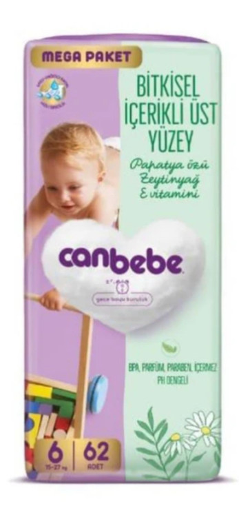 جان به به فوق آوانتاژ سایز 6 عددی 62 canbebe